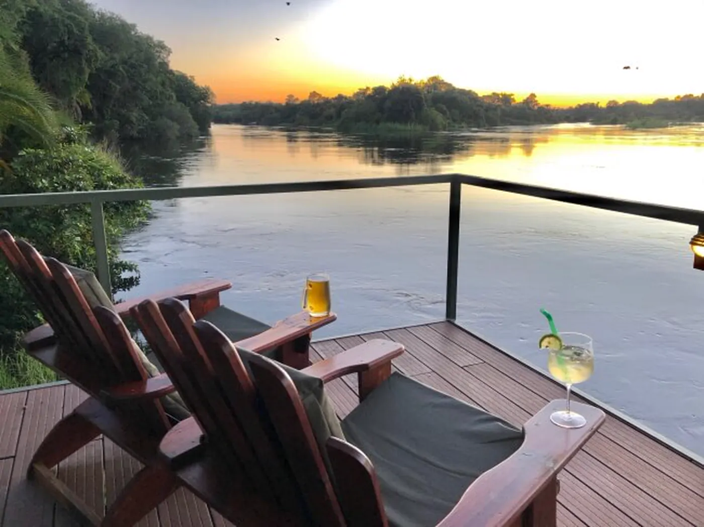 The Kavango River from the lodge deck